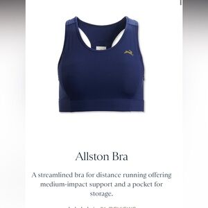 Tracksmith New Allston Bra size large